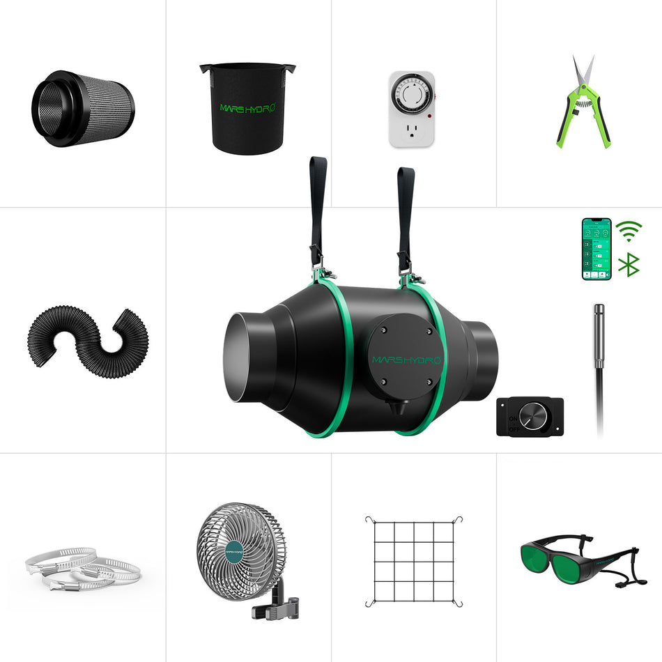 Easy Start Bundle – Mars Hydro 4-Zoll iFresh Komplett-Lüfterset